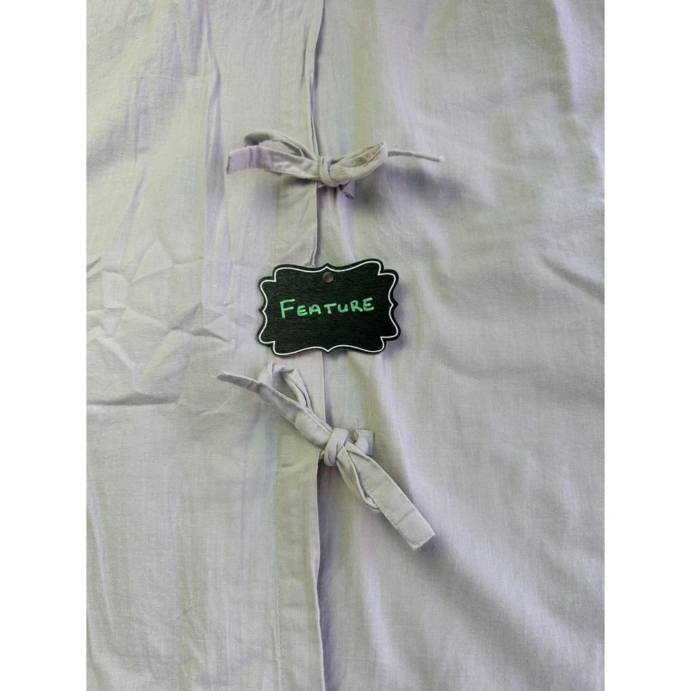 Linen Ruffle Crochet Pillow Shams King Set of‎ 2 Belgium Dove Gray Tie Back Lace